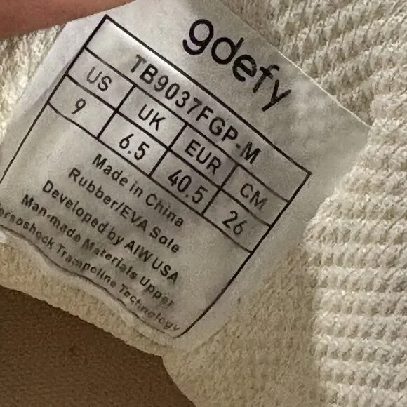 GDEFY Gravity Defyer Energiya Beige Pink Green Gym Athletic Shoes Womens Sz 9 - Picture 9 of 9